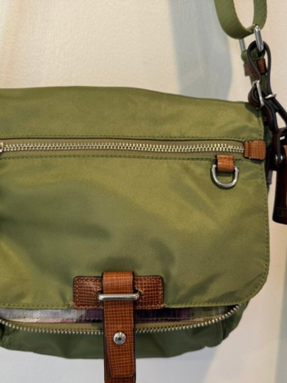 TUMI Nylon Forrest Green Voyageur Lugano Shoulder Crossbody Bag - Picture 8 of 10